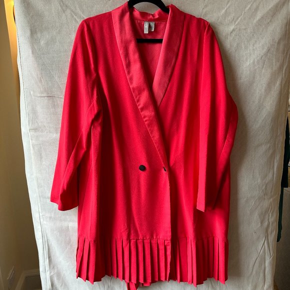 ASOS coral tuxedo dress - Picture 1 of 3
